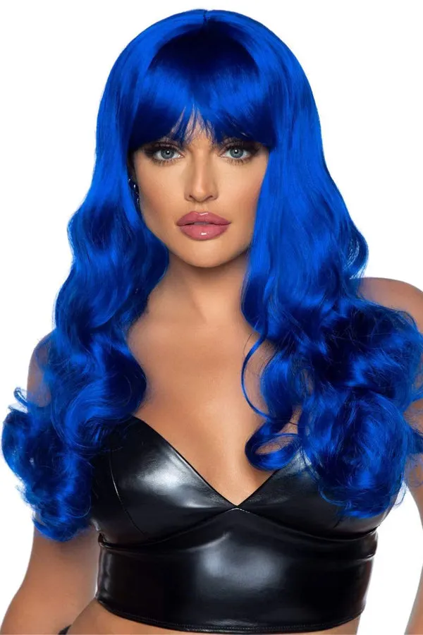 24" Long Wavy Wig with Bangs Vivid, Vibrant, and Totally Transformative