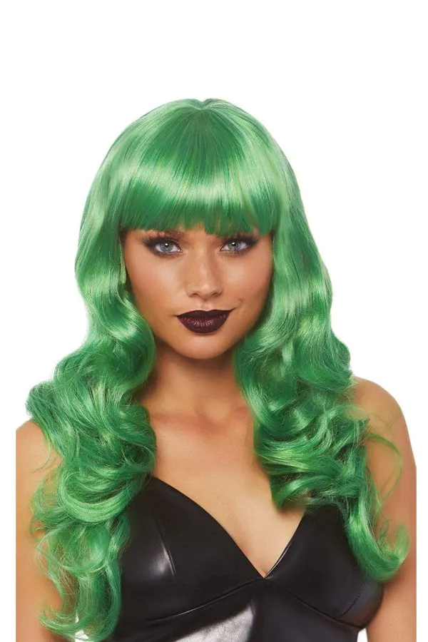 24" Long Wavy Wig with Bangs Vivid, Vibrant, and Totally Transformative