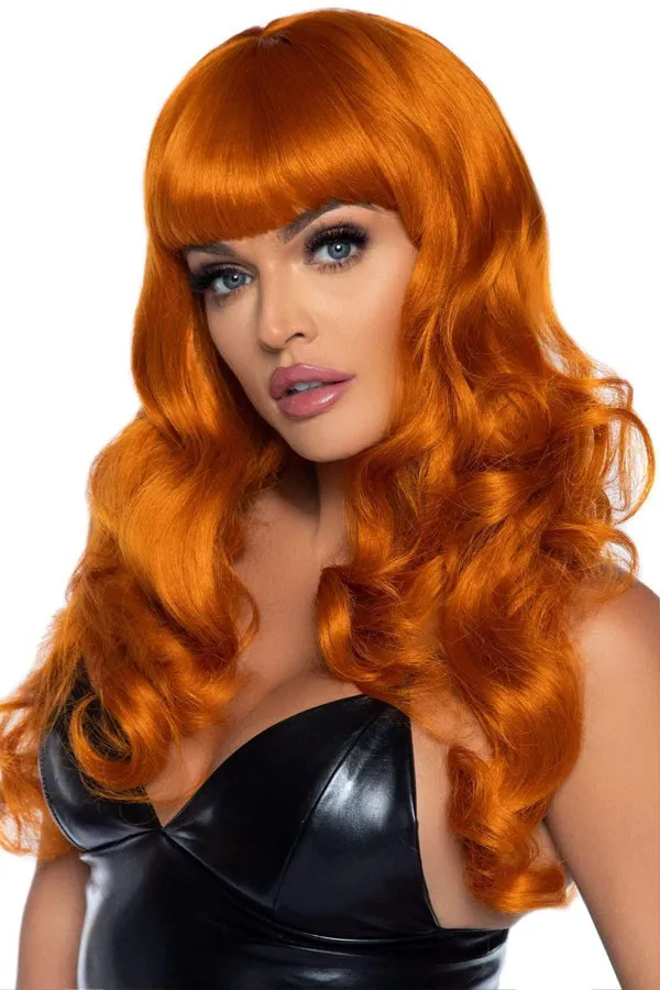 24" Long Wavy Wig with Bangs Vivid, Vibrant, and Totally Transformative