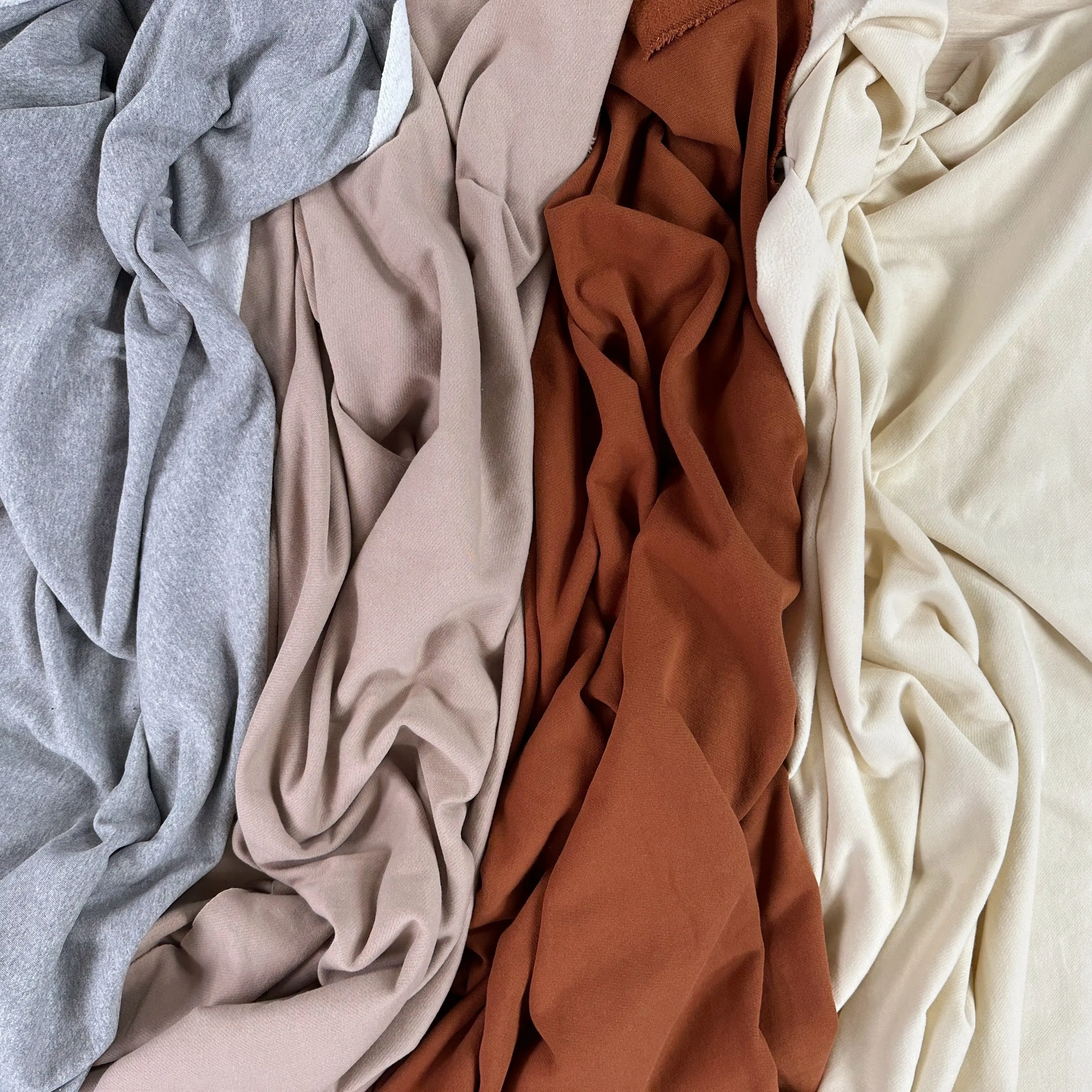 39" Remnant - Organic Cotton Twill Face Fleece Knit - Allspice