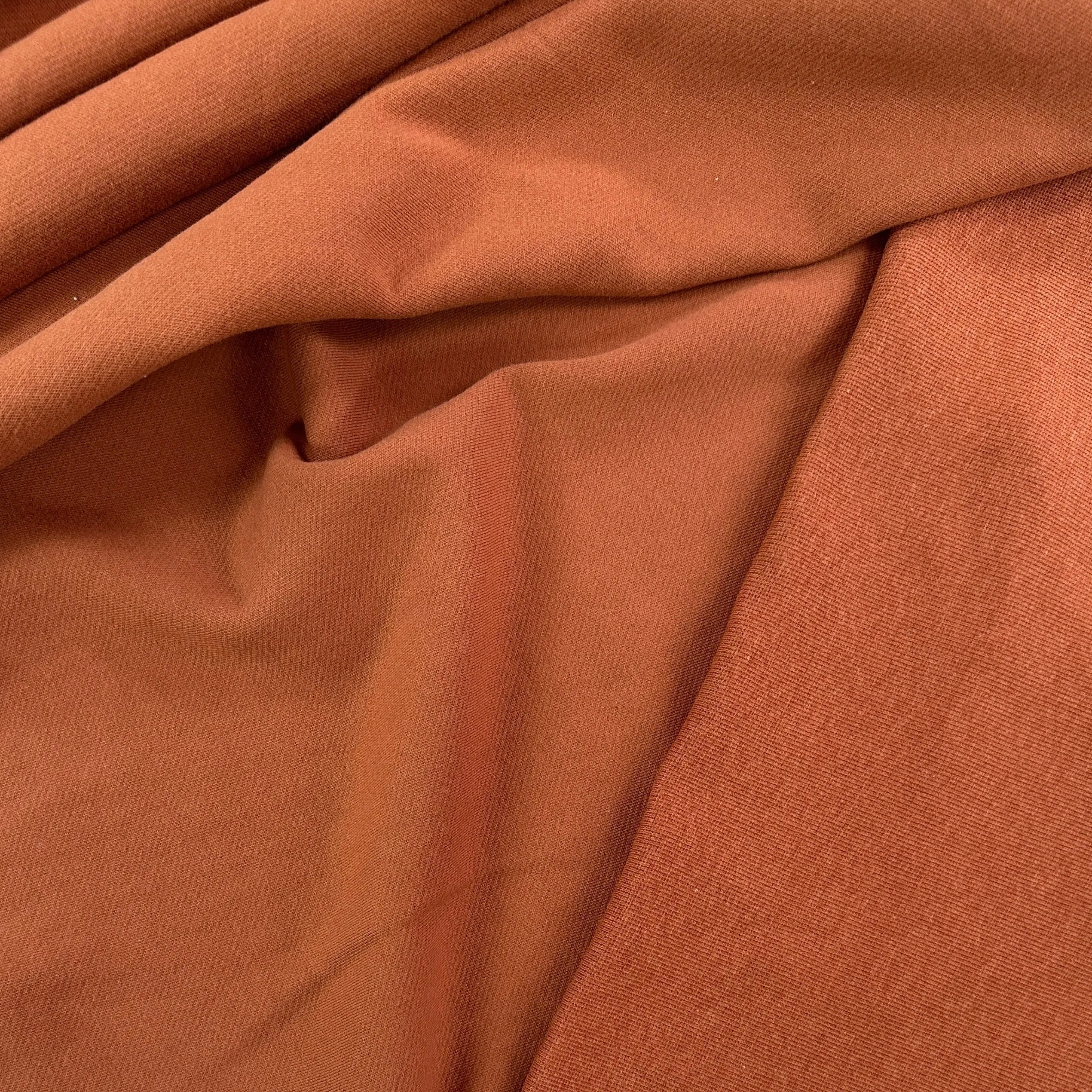 39" Remnant - Organic Cotton Twill Face Fleece Knit - Allspice