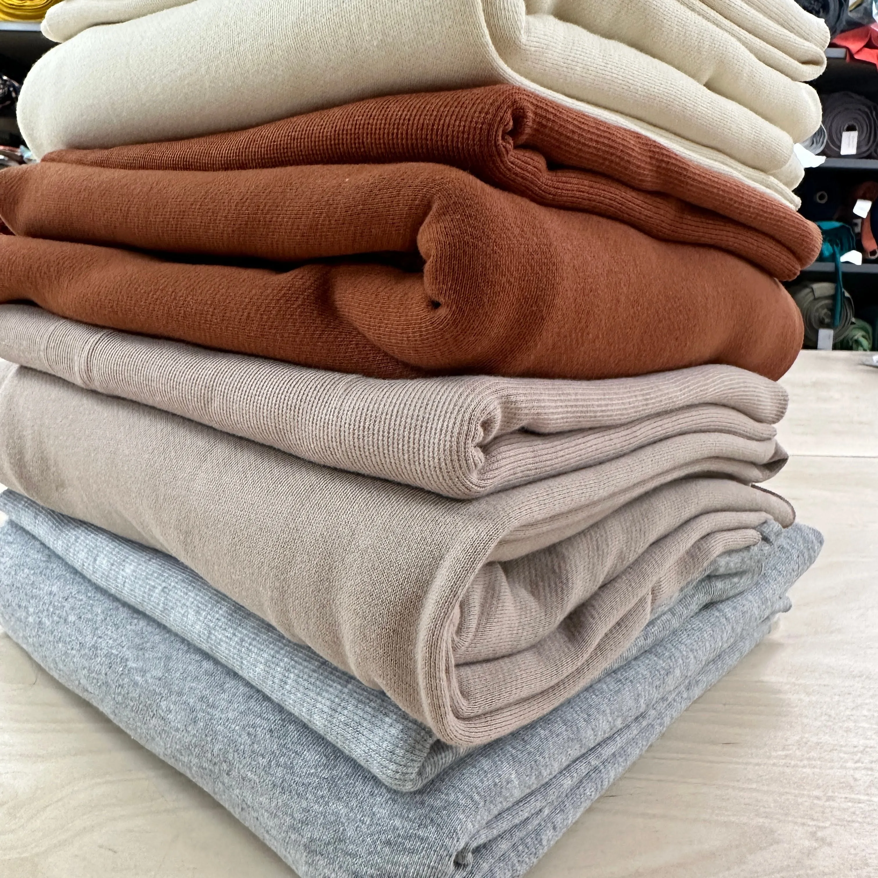 39" Remnant - Organic Cotton Twill Face Fleece Knit - Allspice