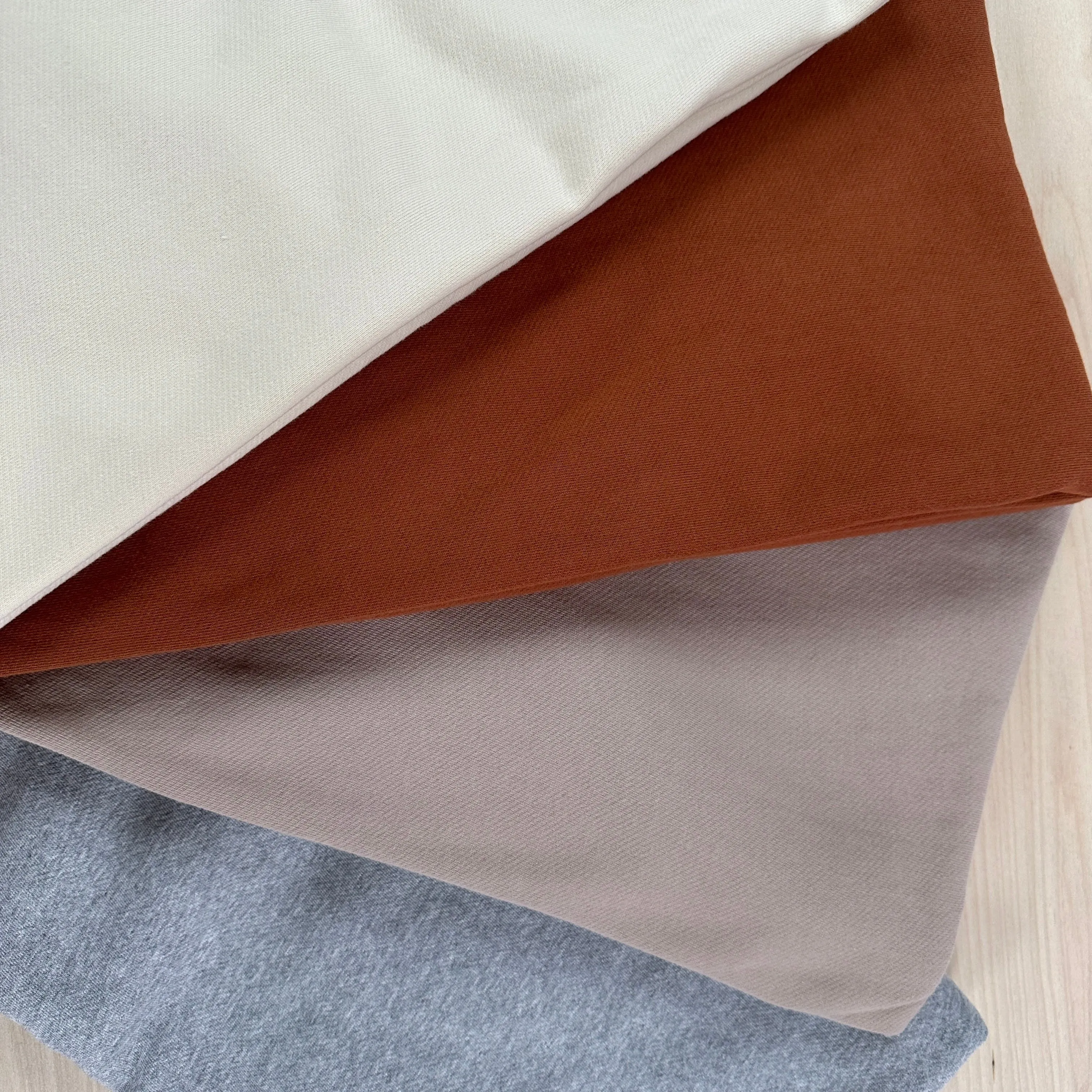 39" Remnant - Organic Cotton Twill Face Fleece Knit - Allspice