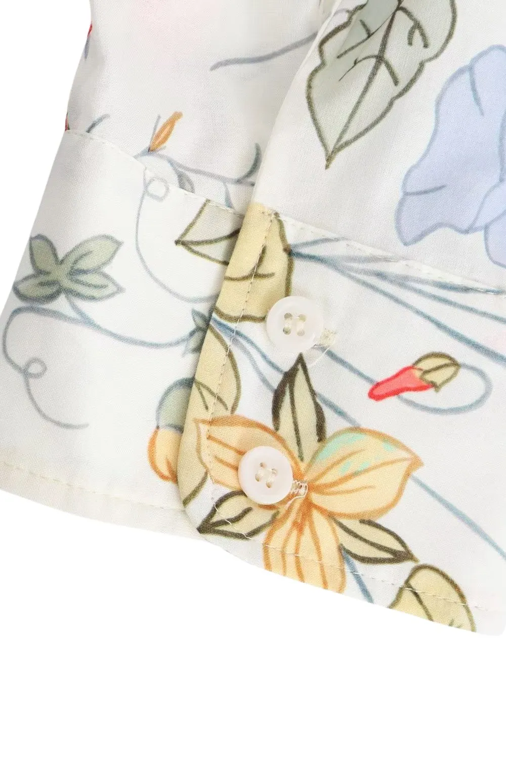 'Abigail' Versatile Simple Floral Print Long Sleeve Shirt