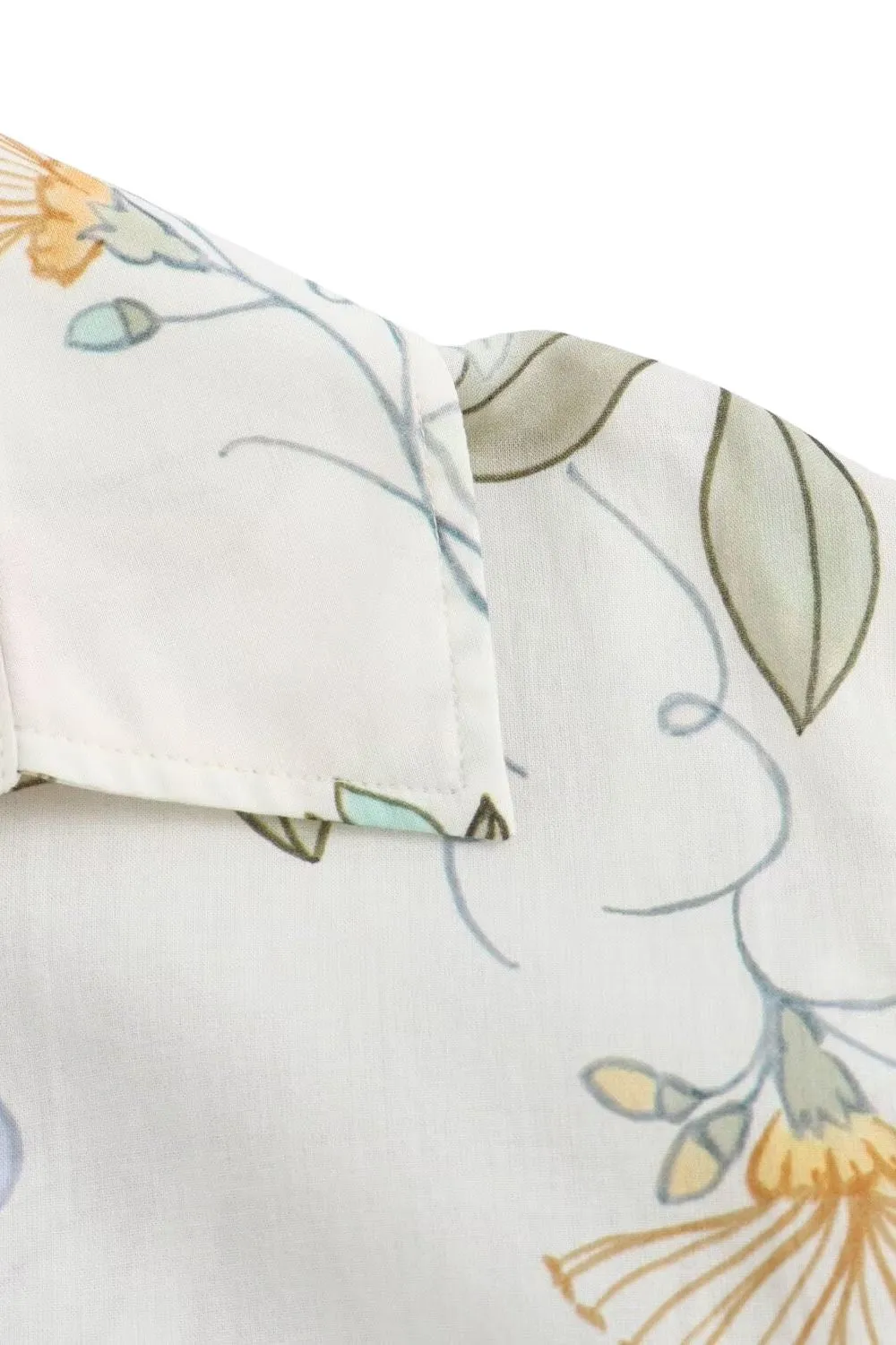 'Abigail' Versatile Simple Floral Print Long Sleeve Shirt