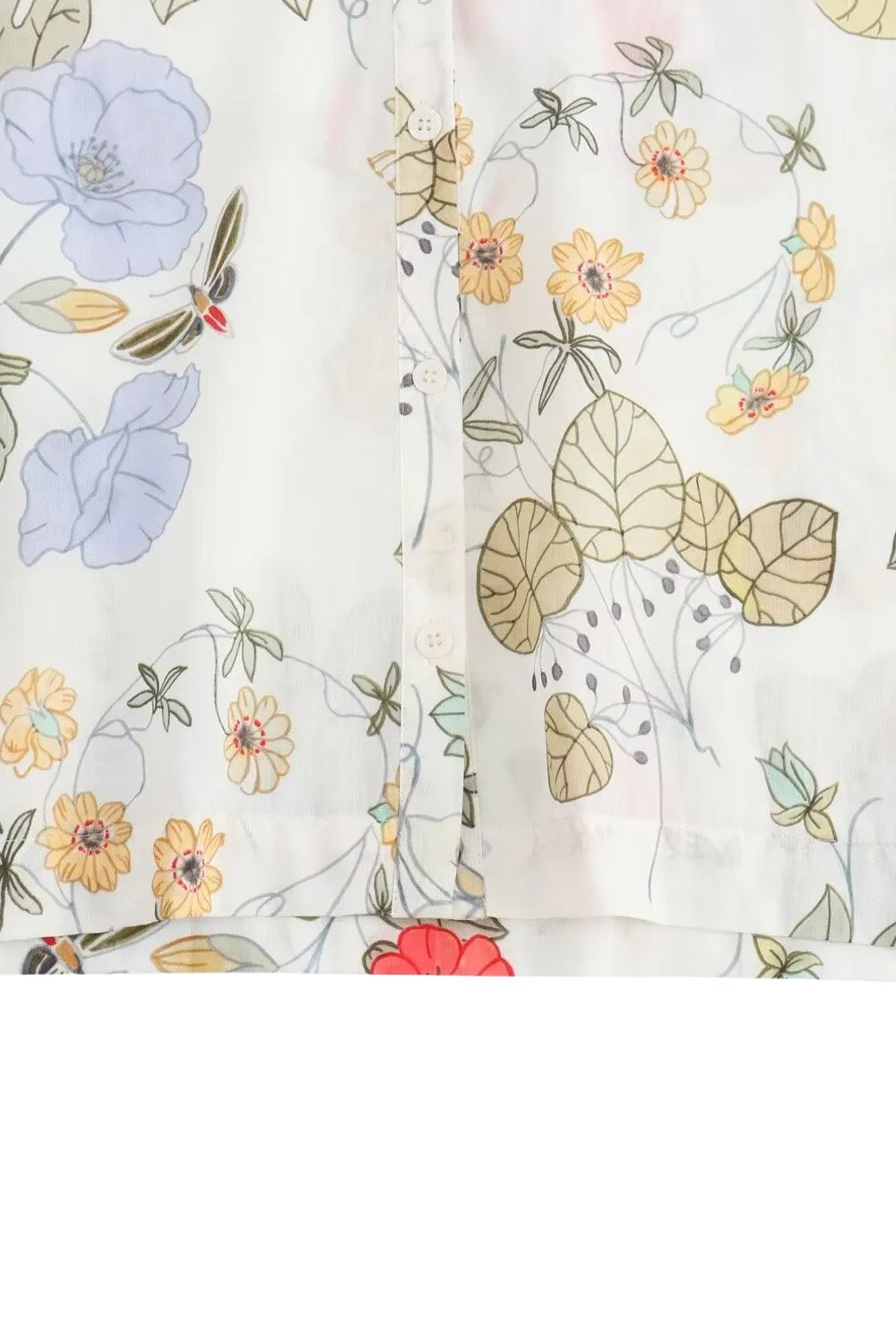 'Abigail' Versatile Simple Floral Print Long Sleeve Shirt