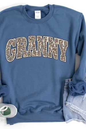 Arched Granny Leopard Heavy-weight Crew Sweatshirt