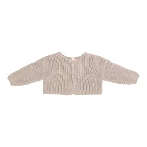 Baby Neutral Shrug   Bonnet | Chunky Knit | Oat | Lil Legs | SS25