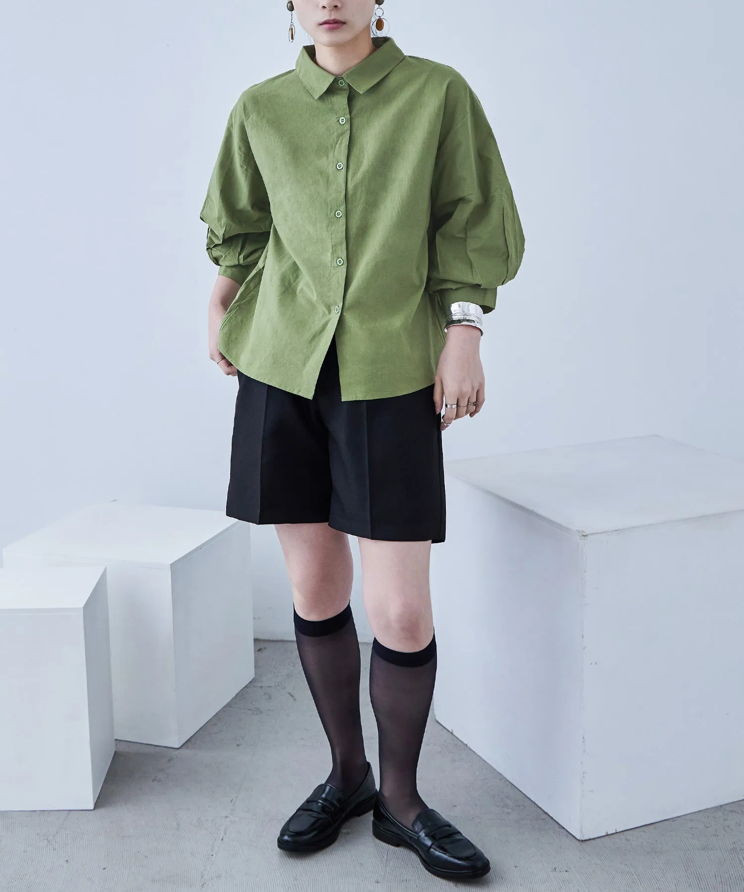 Baloon Sleeve Tack Shirts
