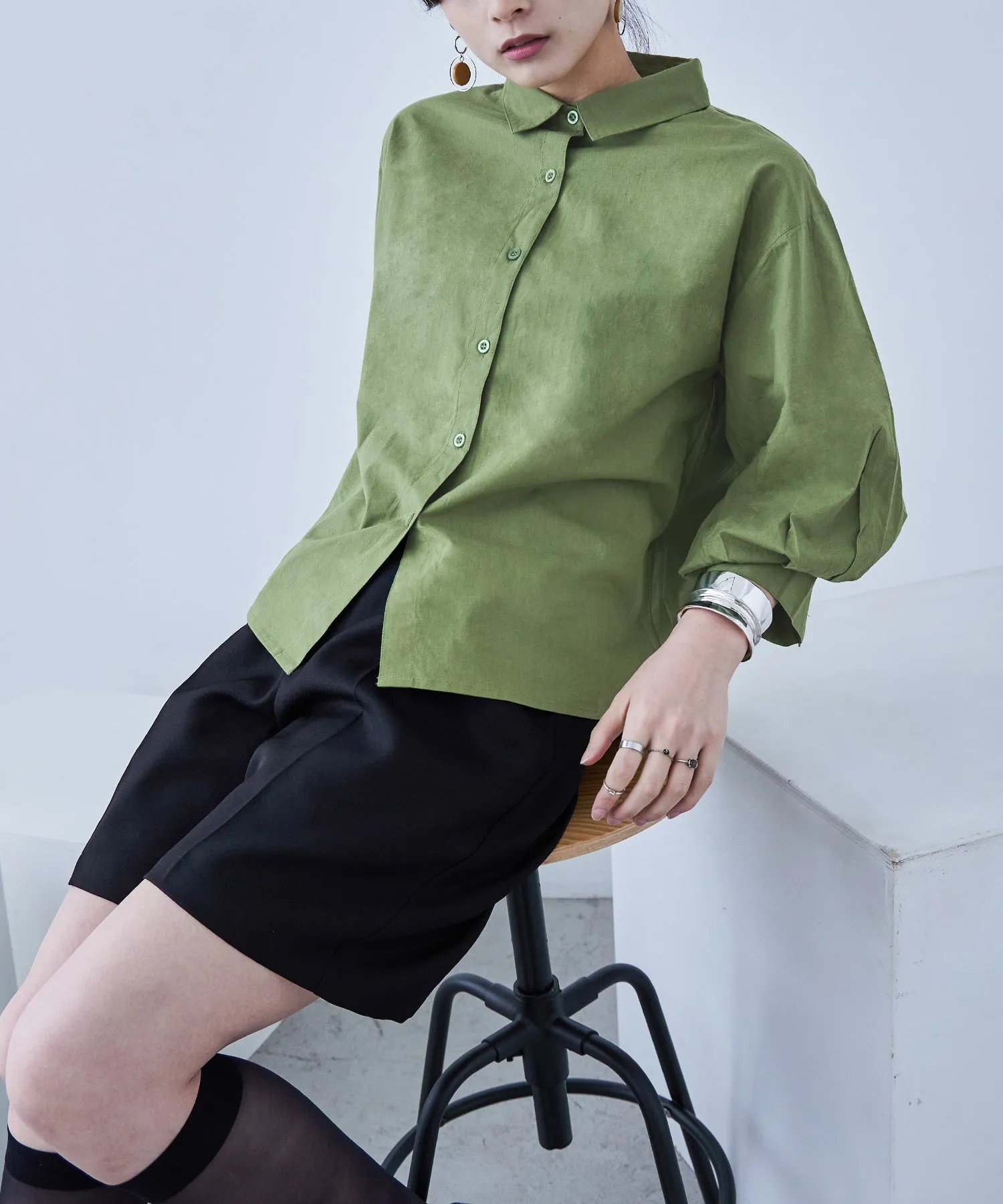 Baloon Sleeve Tack Shirts