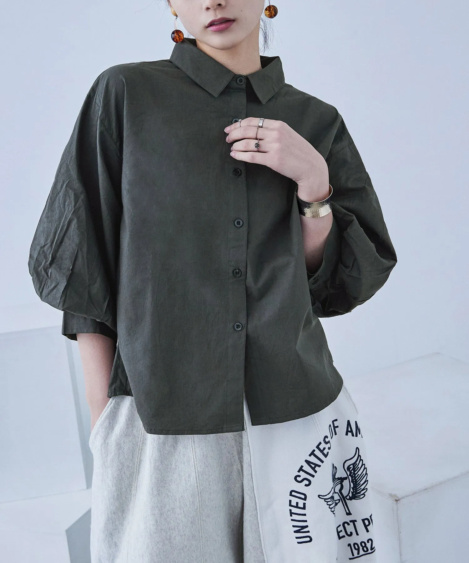 Baloon Sleeve Tack Shirts