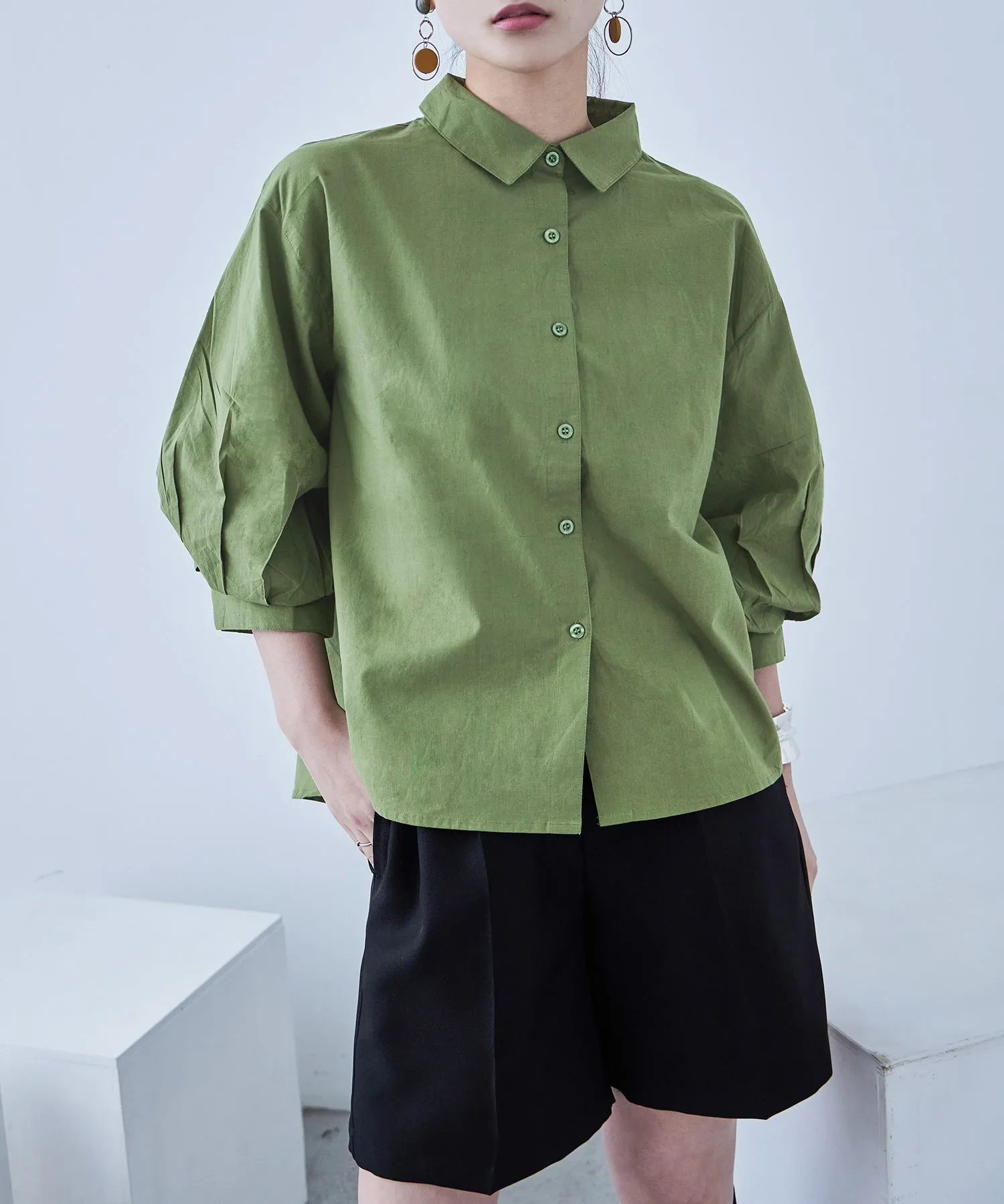 Baloon Sleeve Tack Shirts