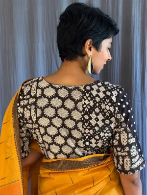 Black cotton jwala blouse