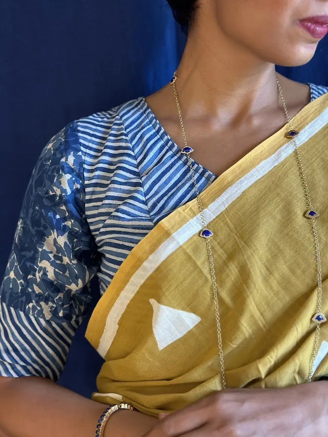 Blue cotton jwala blouse
