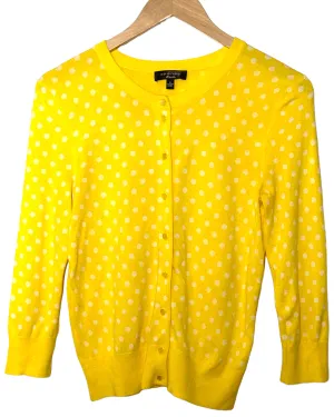 Bright Winter Yellow Dot Cardigan Sweater