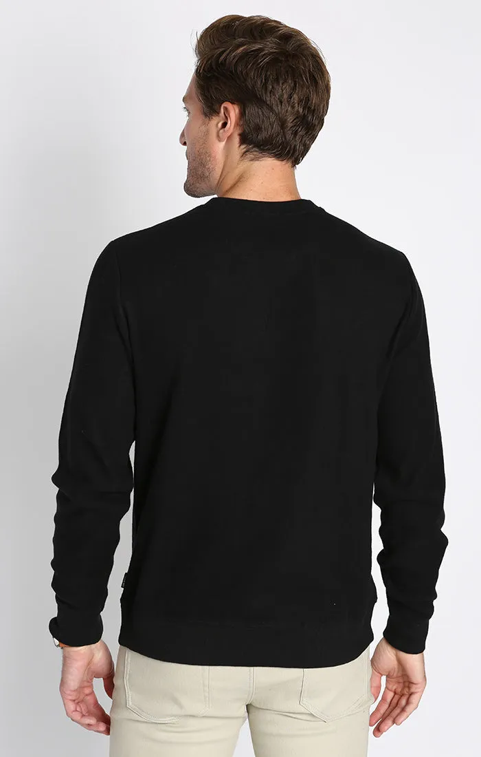 Brushed Waffle Crewneck