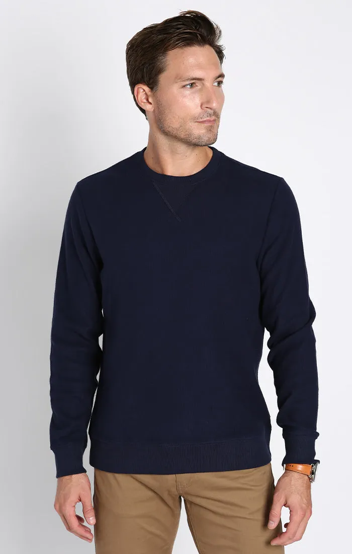 Brushed Waffle Crewneck