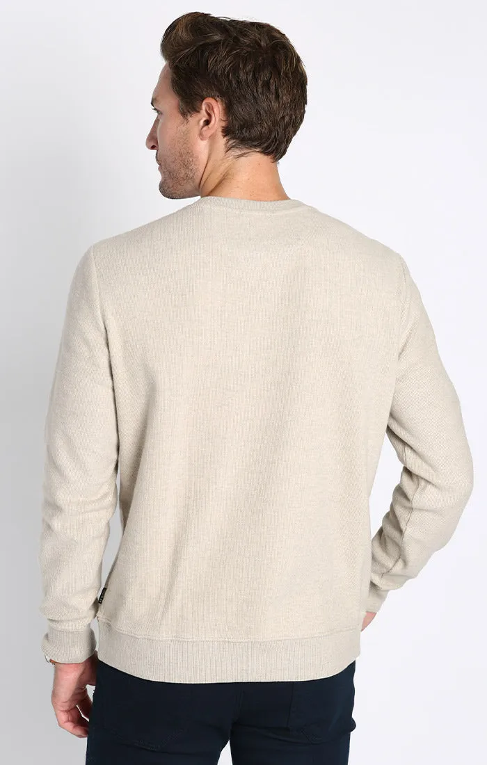 Brushed Waffle Crewneck
