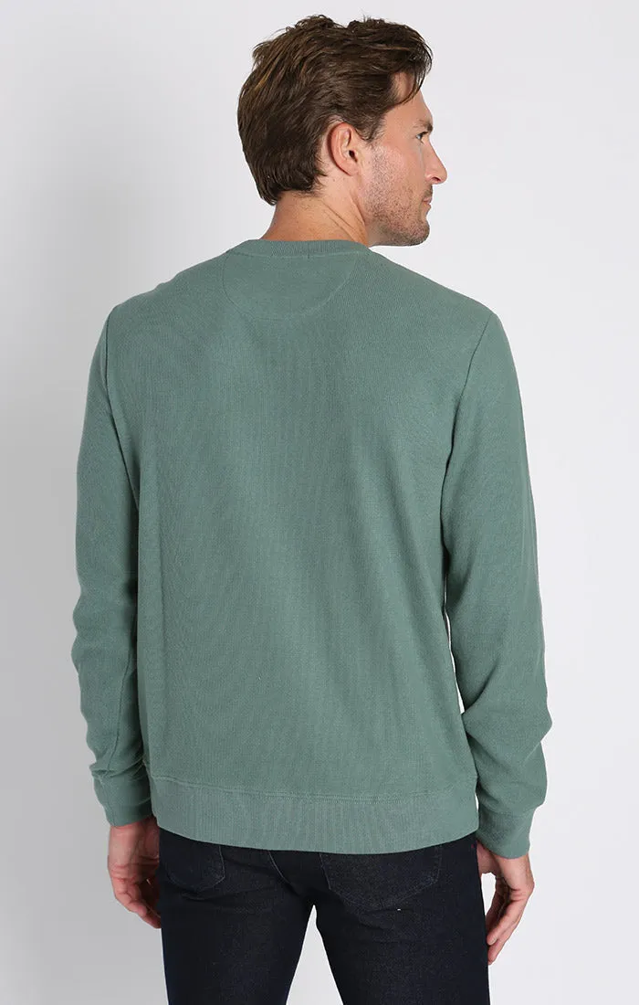 Brushed Waffle Crewneck