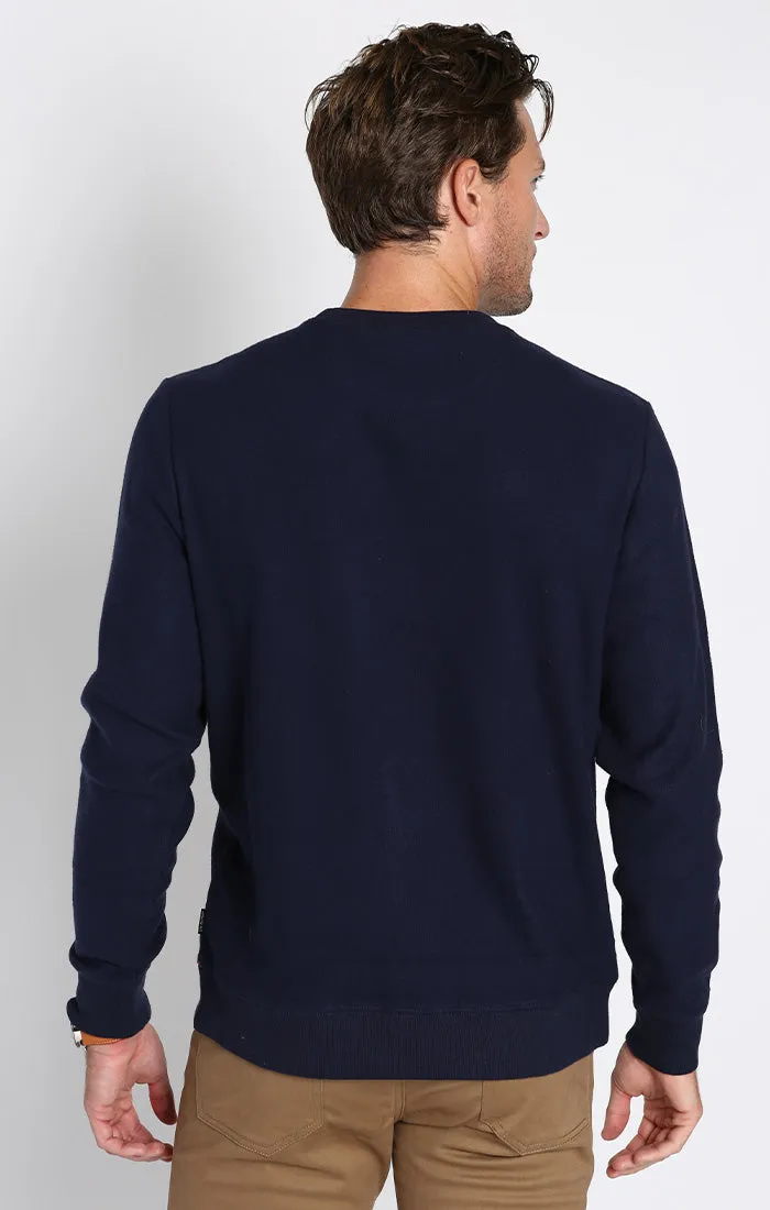 Brushed Waffle Crewneck