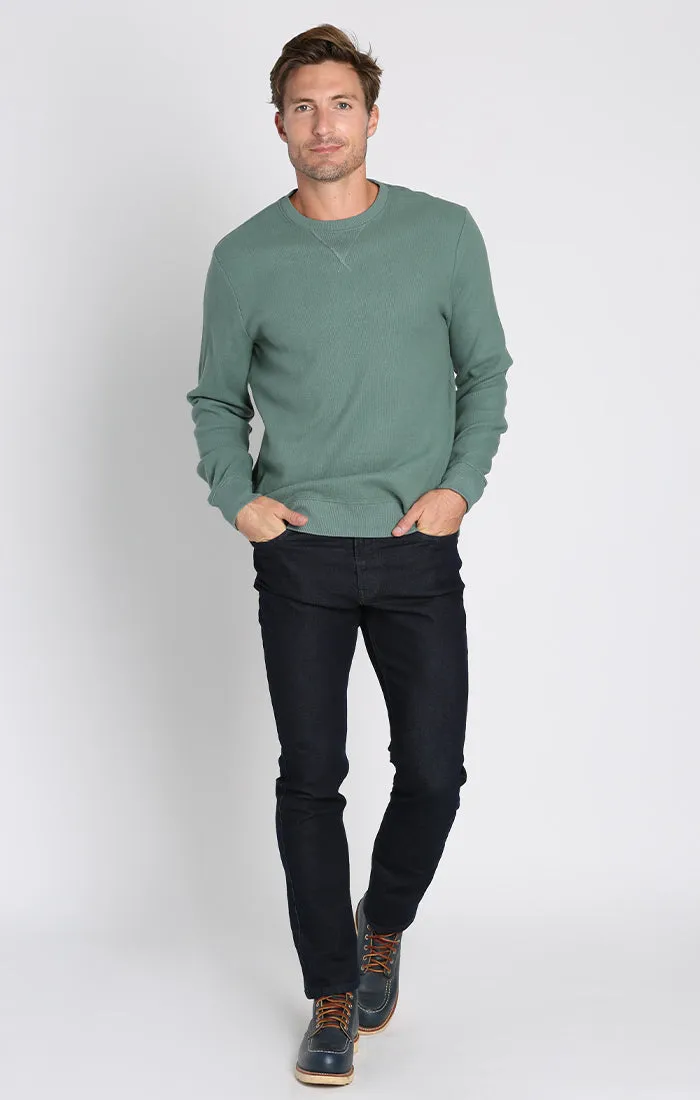 Brushed Waffle Crewneck