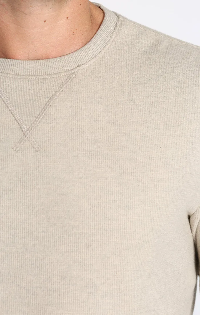 Brushed Waffle Crewneck