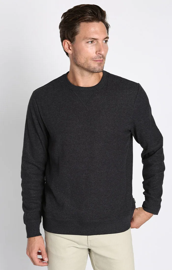 Brushed Waffle Crewneck