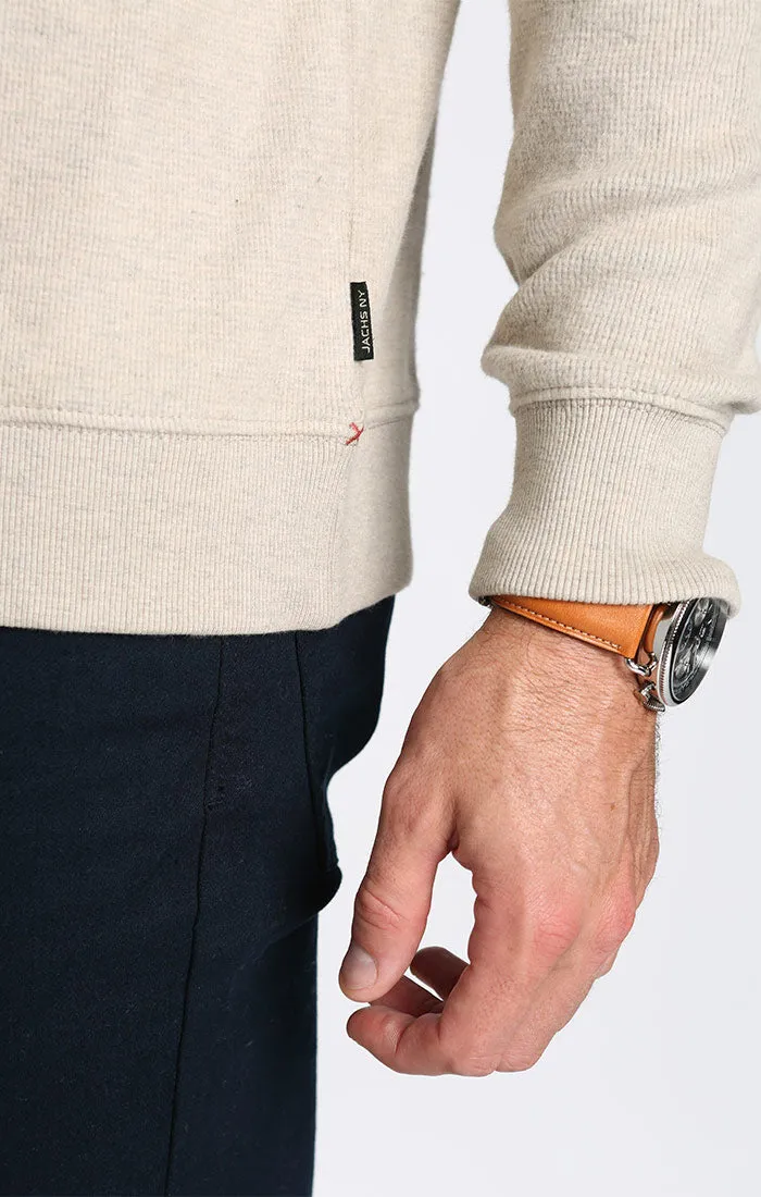 Brushed Waffle Crewneck