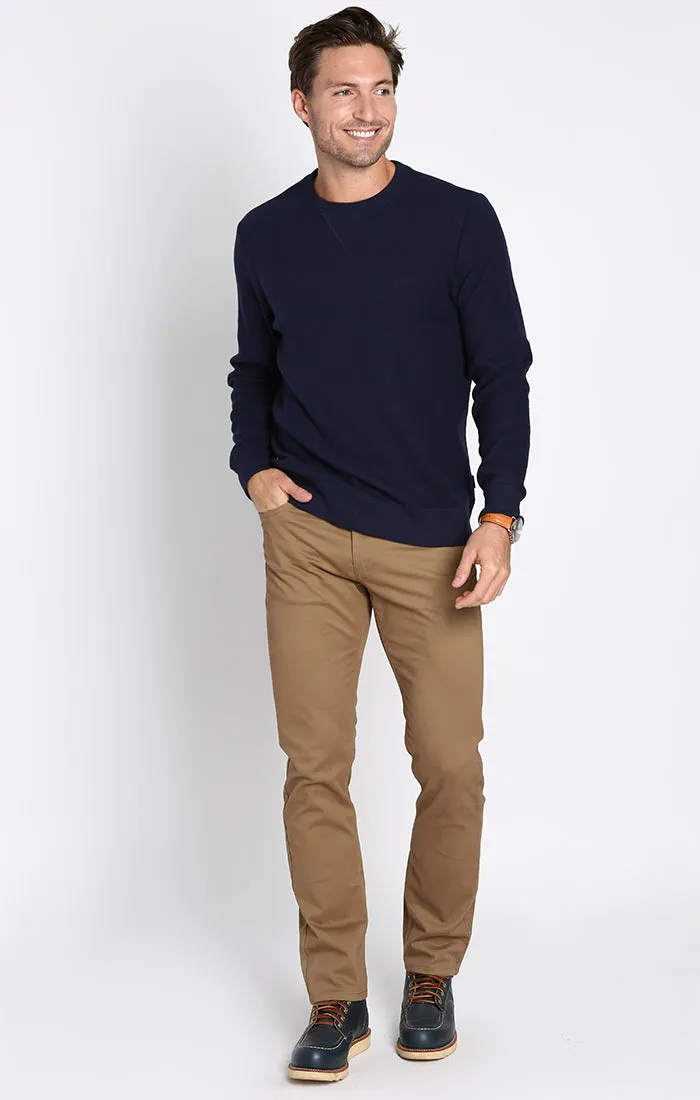 Brushed Waffle Crewneck