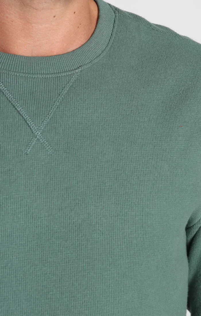 Brushed Waffle Crewneck