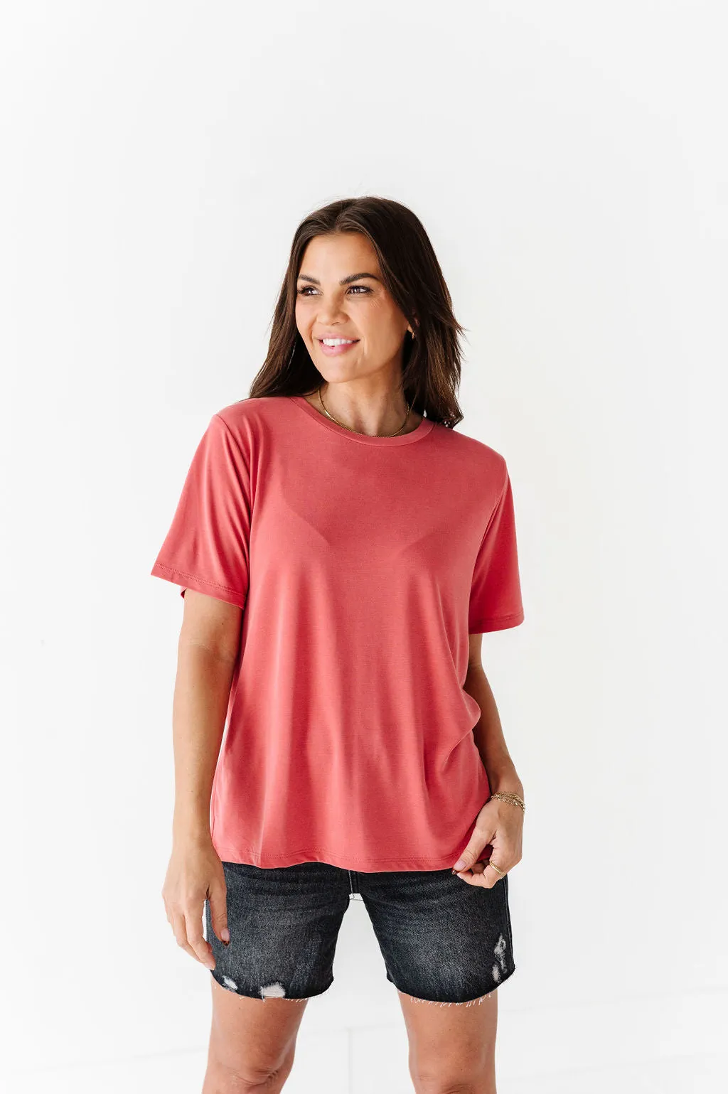 Bryden Basic Tee in Brick