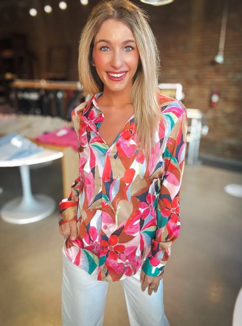 Charlie B Feeling Floral Blouse
