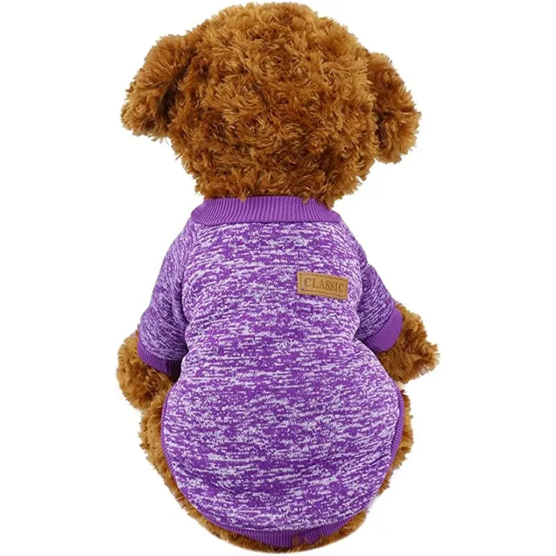 Classic Sweater Sweatshirt Soft Fleece Coat For Dogs