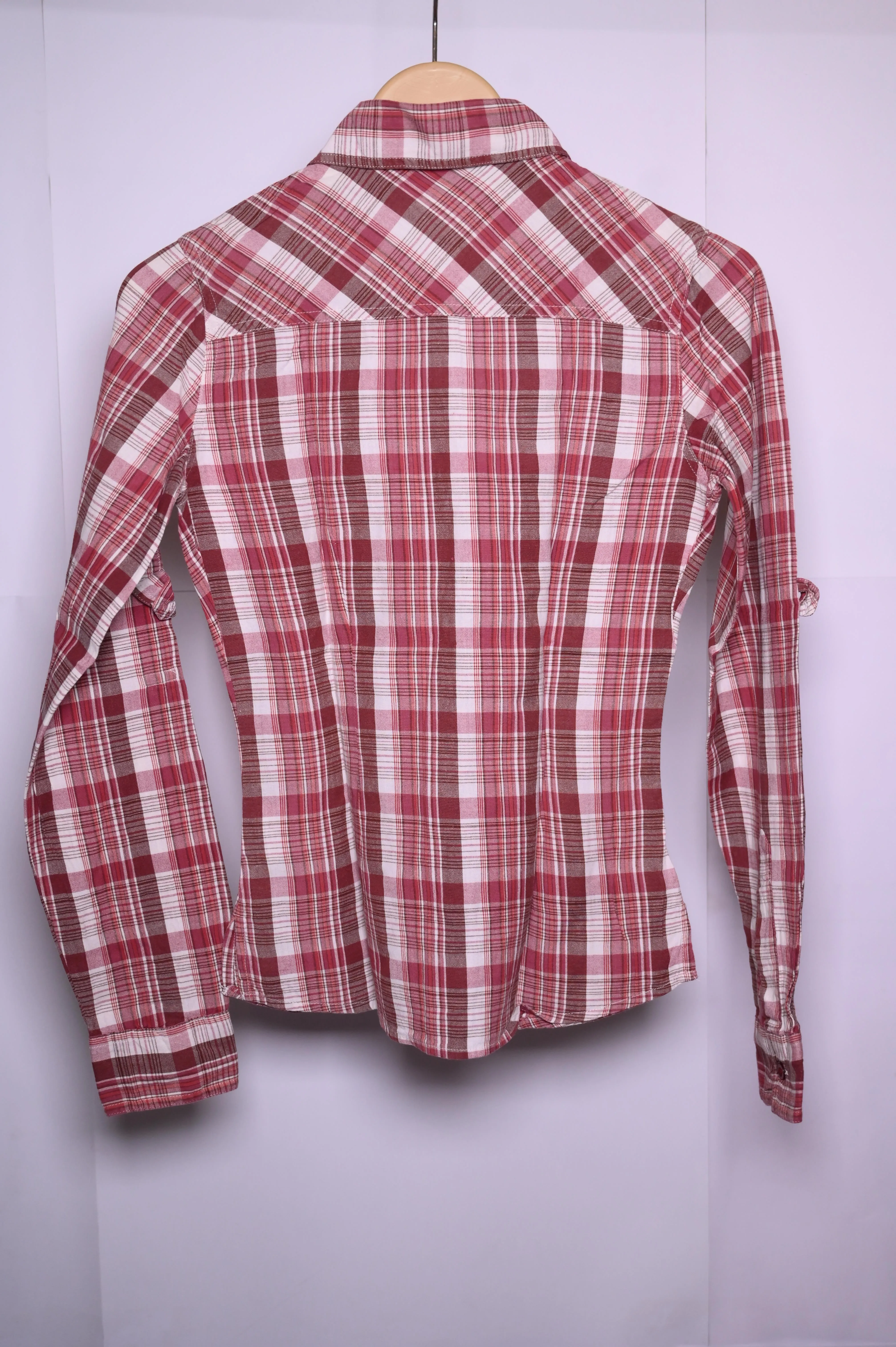 Clockhouse Red & White Checks Blouse