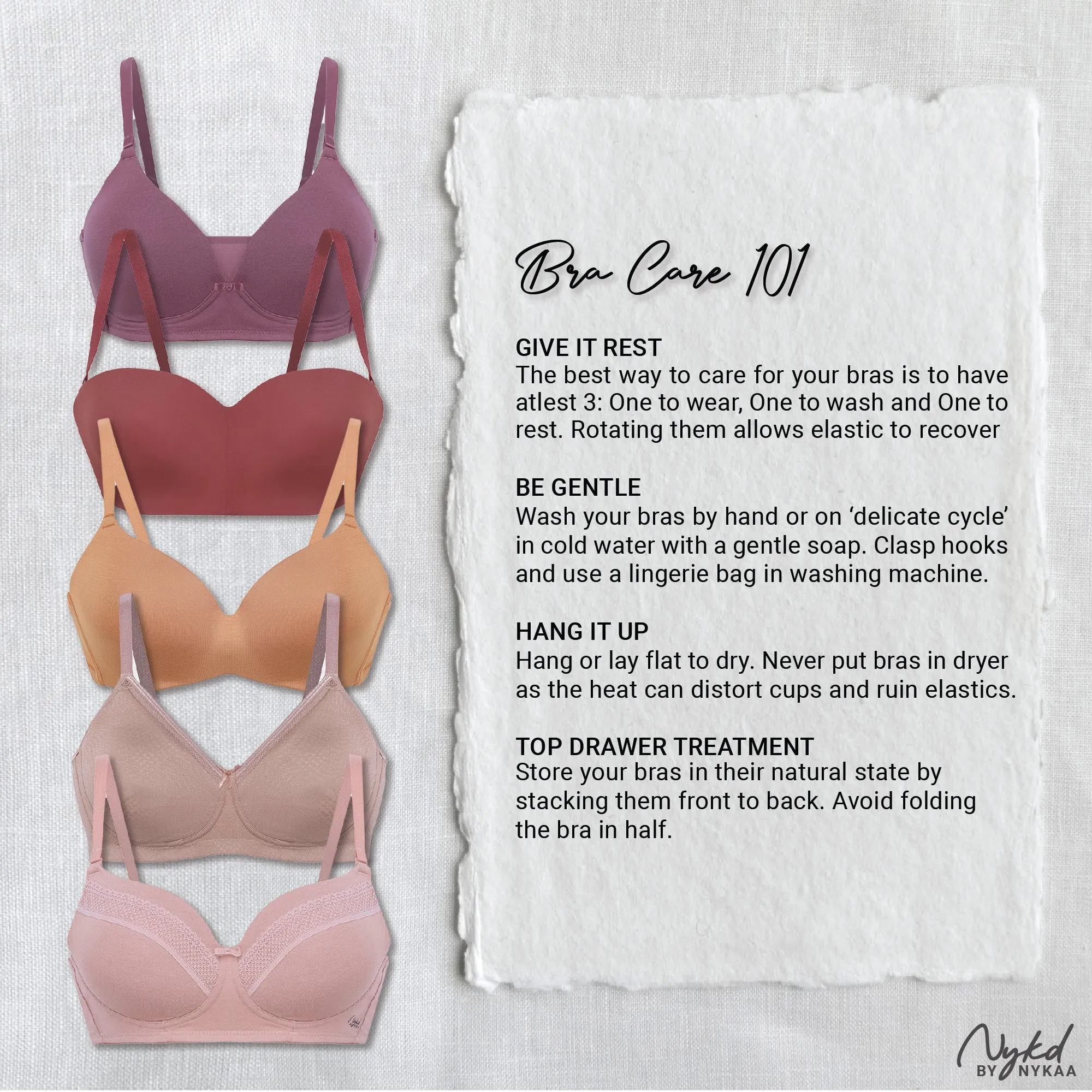 Cotton Deep Neck Non Padded Non Wired Bra with Low Back-NYB391-Blush