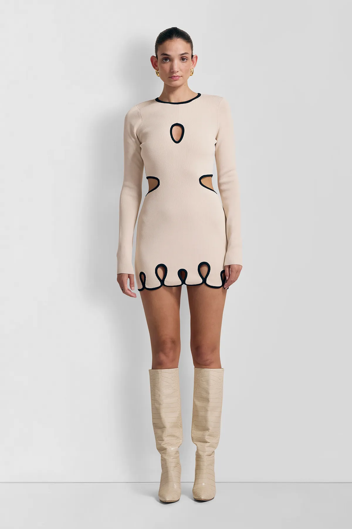 Deja Knit Mini Dress - Dove