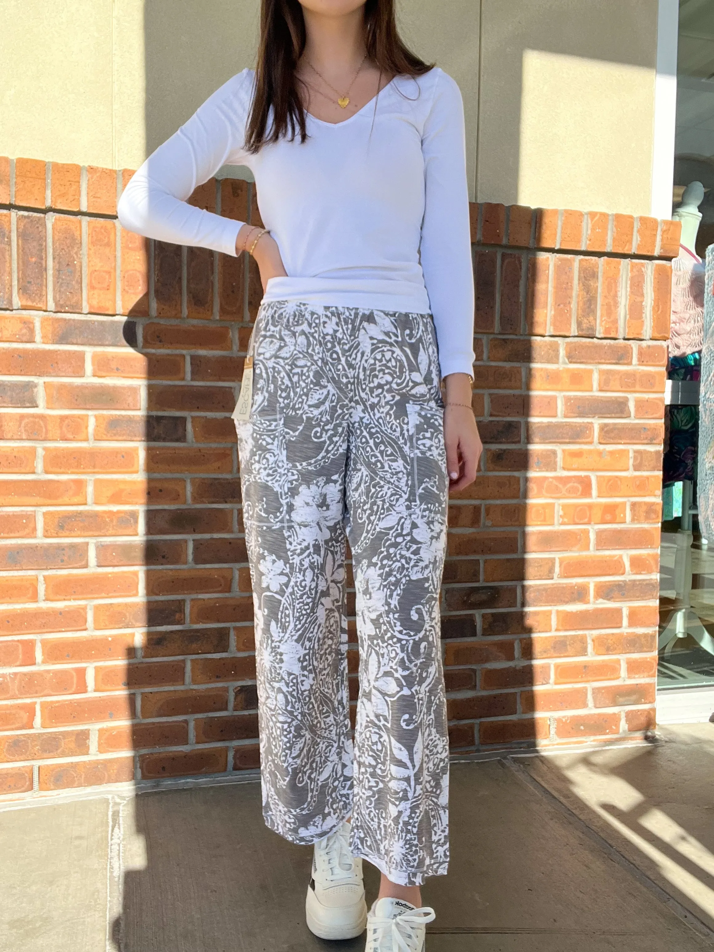 Escape by Habitat Paisley Scroll Cotton Flood Pant