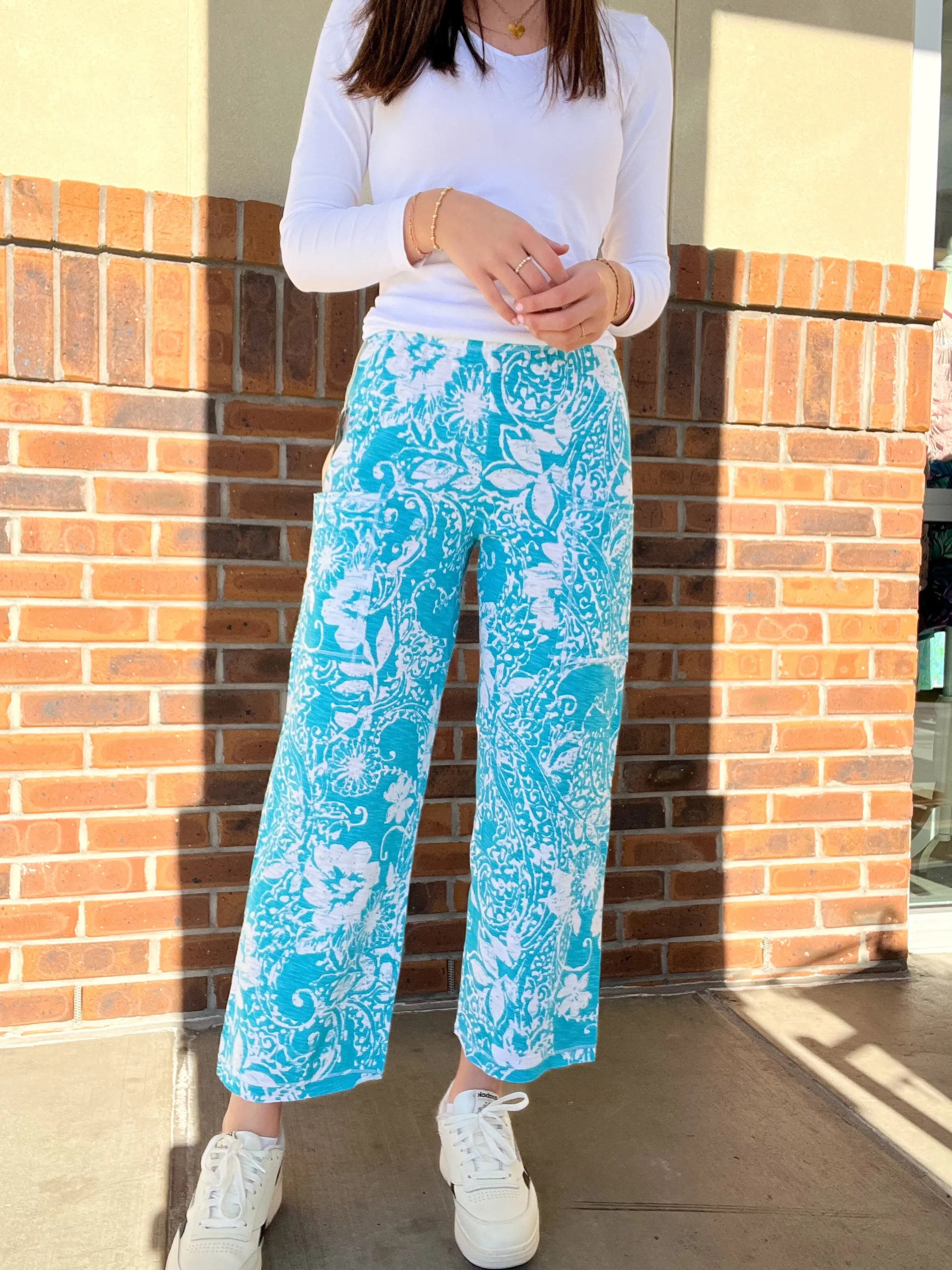 Escape by Habitat Paisley Scroll Cotton Flood Pant