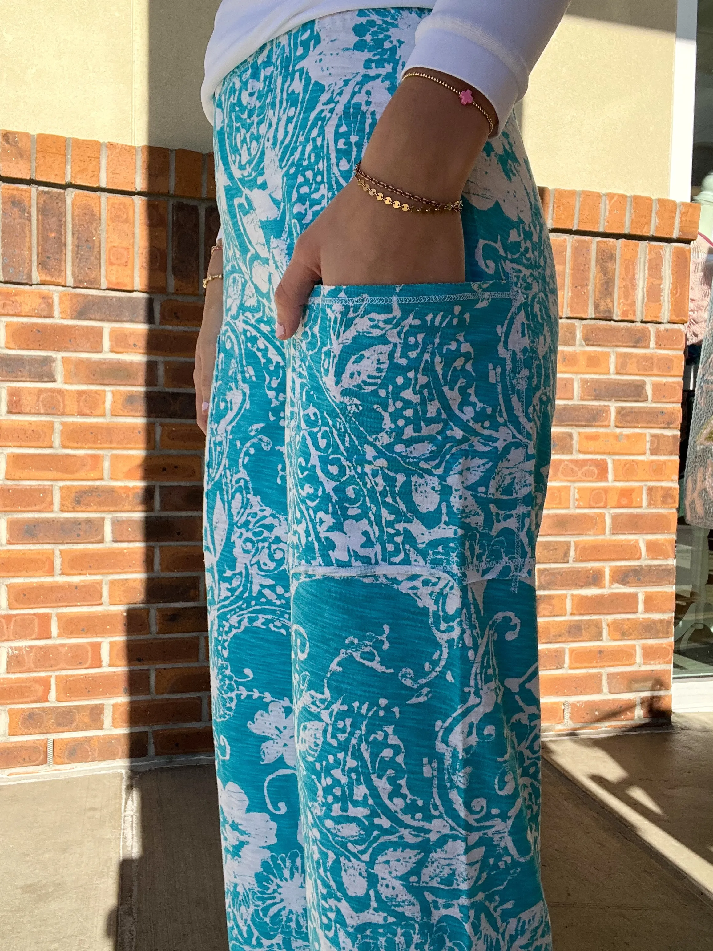 Escape by Habitat Paisley Scroll Cotton Flood Pant