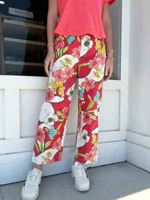 Escape Coastal Cotton Floral Resort Pant