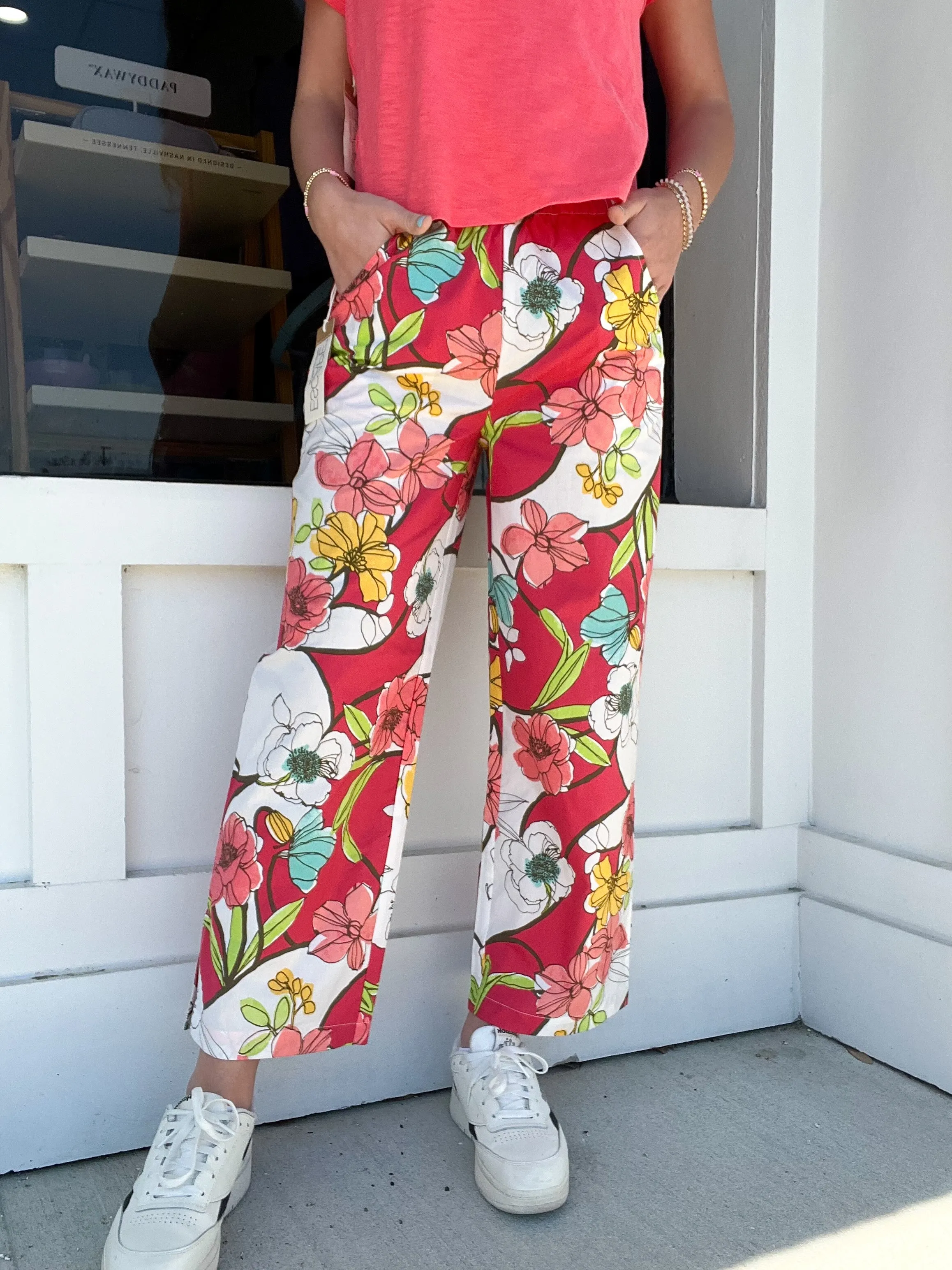Escape Coastal Cotton Floral Resort Pant