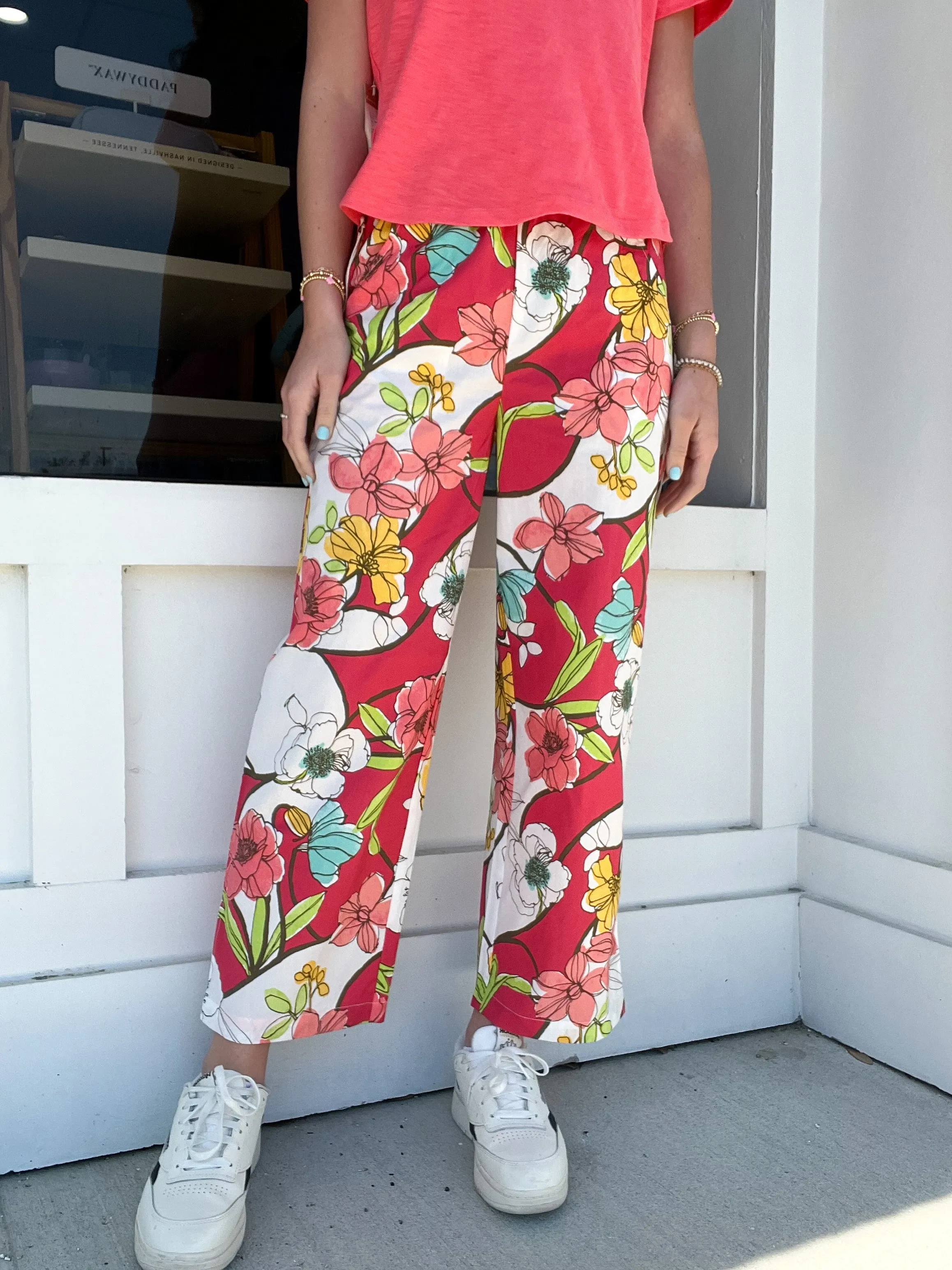 Escape Coastal Cotton Floral Resort Pant