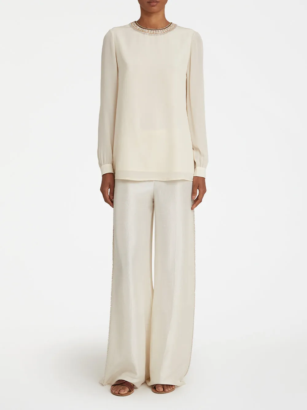 Etta Blouse with Embroidery Beads