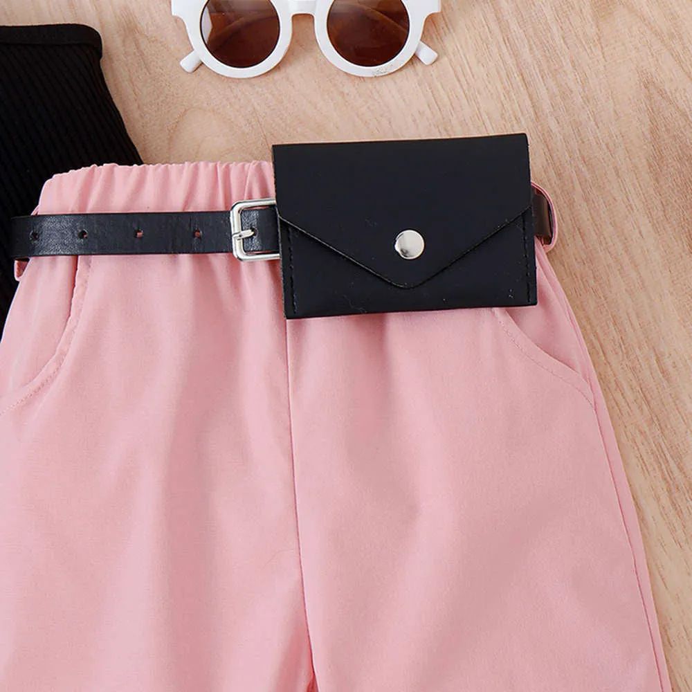 Girls Cut Out Tank Top & Detail Pants