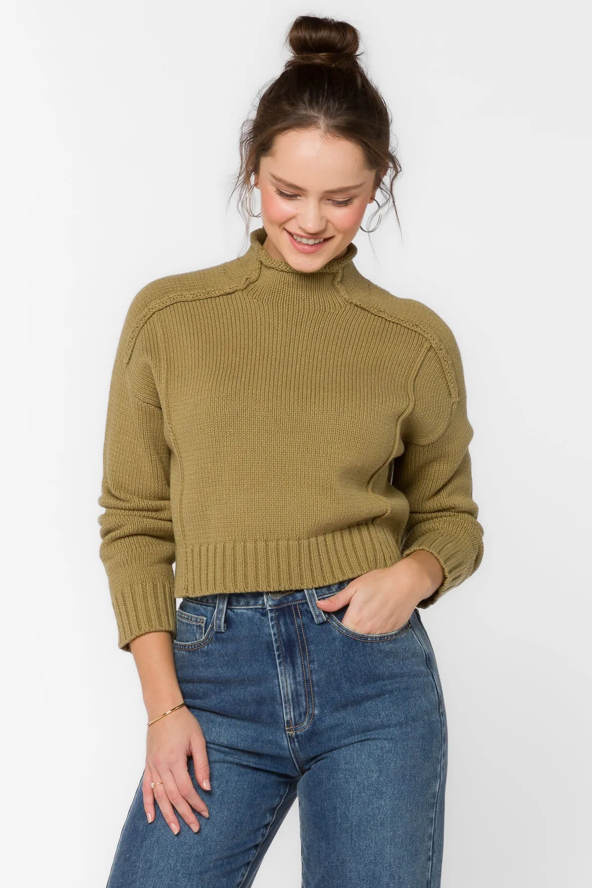 Goodwin Green Olive Sweater