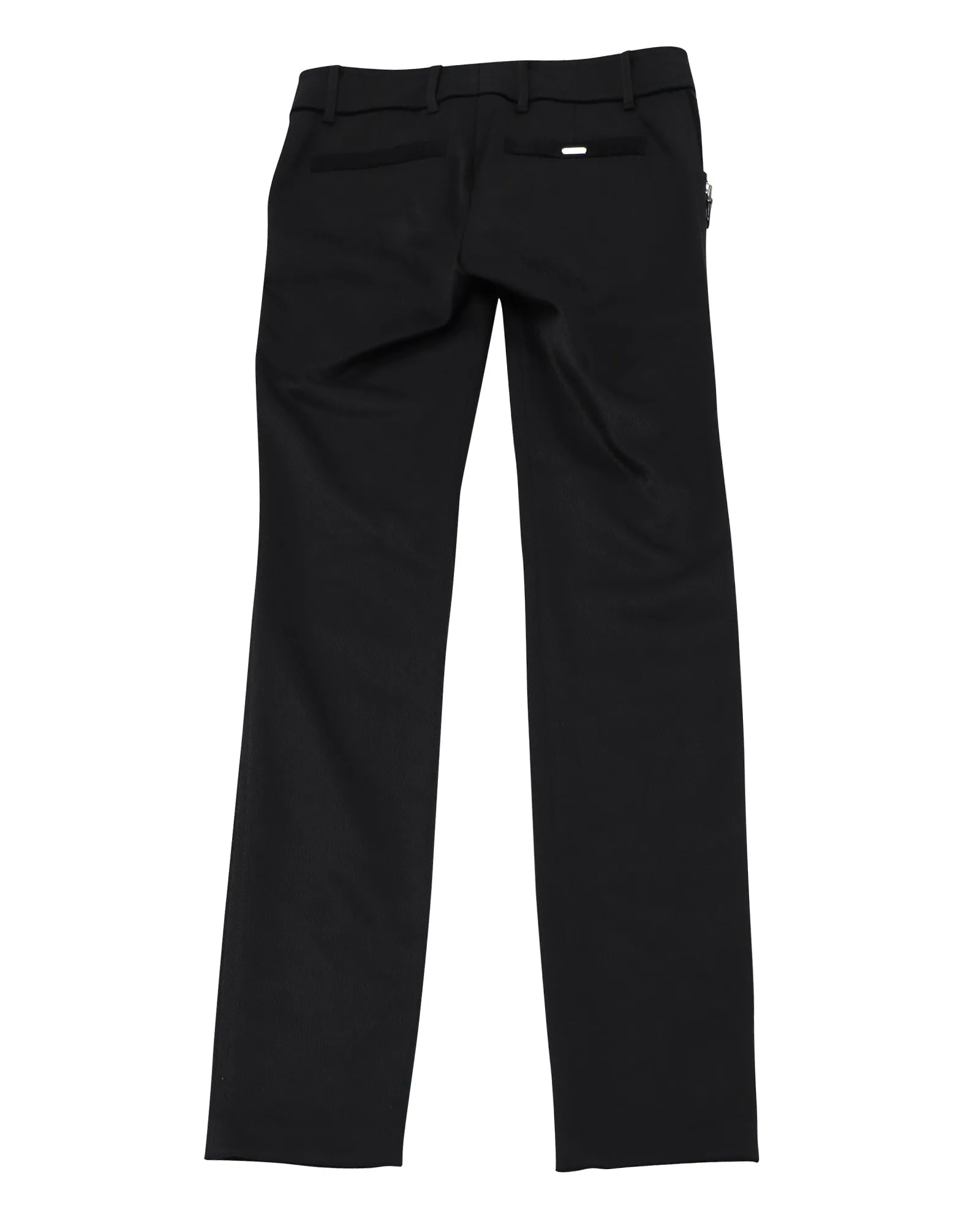 Gucci Black Pants with Silver Zip Detail in Black Nylon