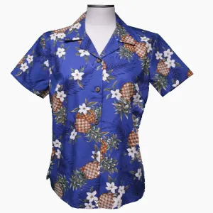 Hawaii Pineapple Women's Aloha Cotton Blouses
