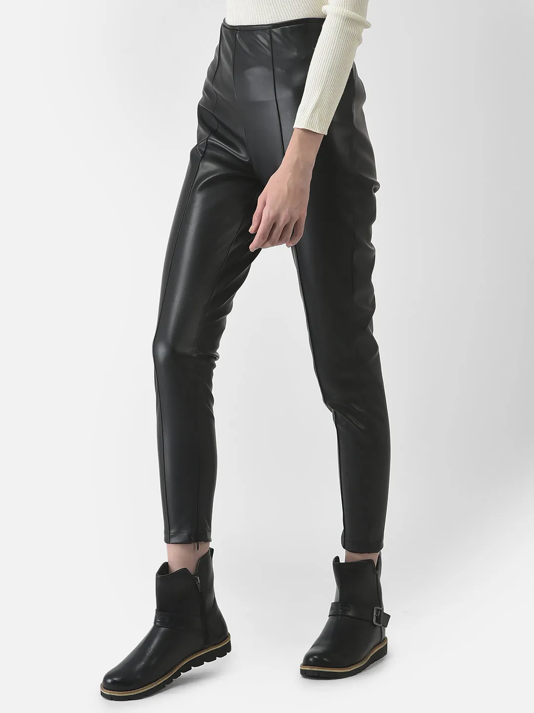 Imitation Leather Leggings