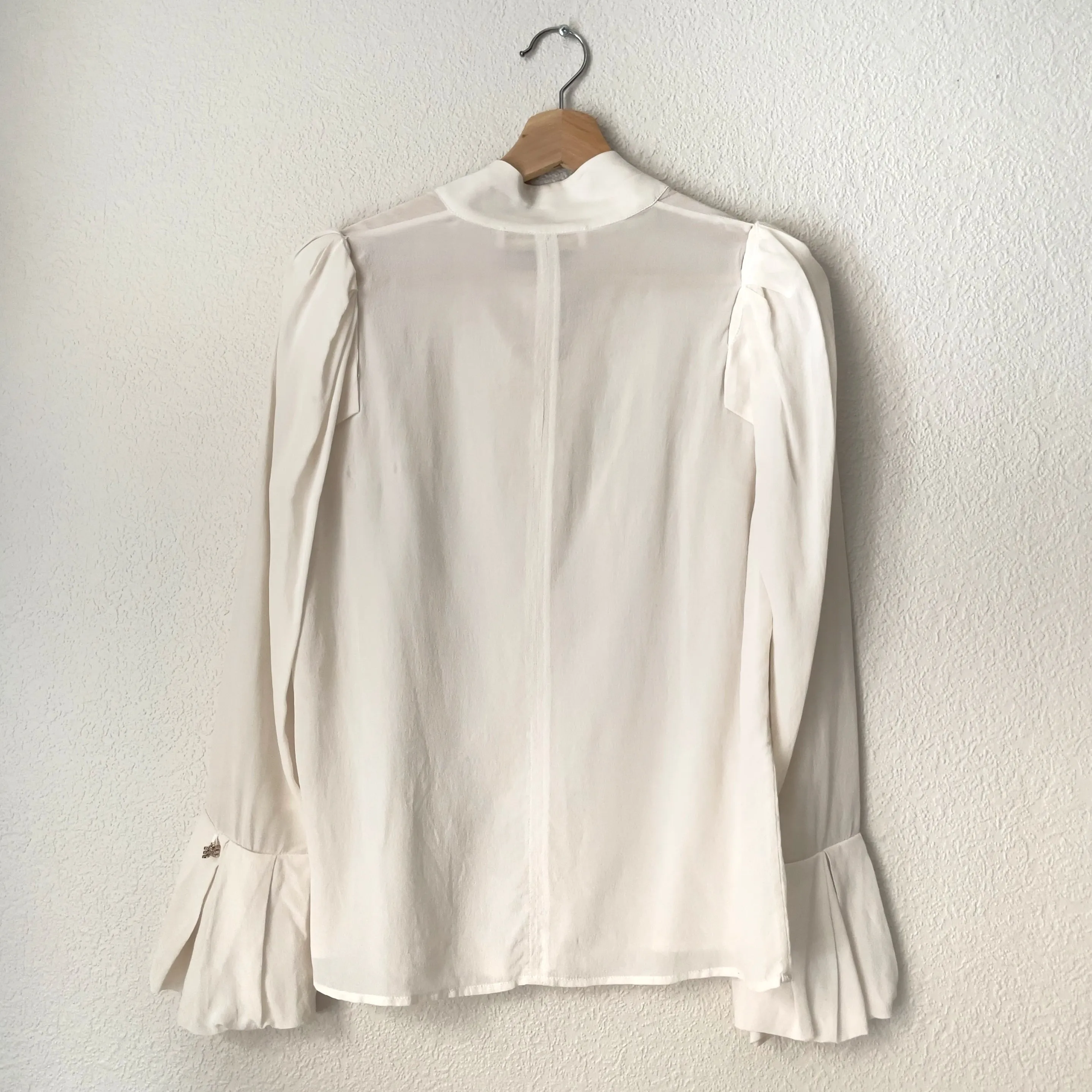 Italian Tie Neck Silk Blouse