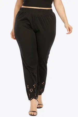 Just Perfect Crochet Plus Size Black Pants